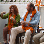 Theresa and Paul accept the gracious welcome, Theresa gives an impromptu speech